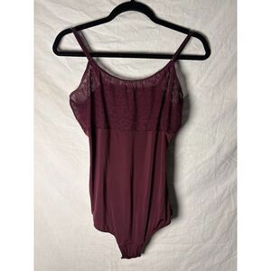 2010s GAP Deep Plum Purple Lace Bodysuit Cami Style size XL